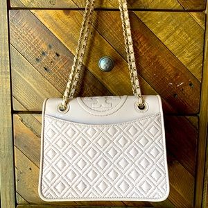 Authentic Tory Burch Blush Fleming Crossbody